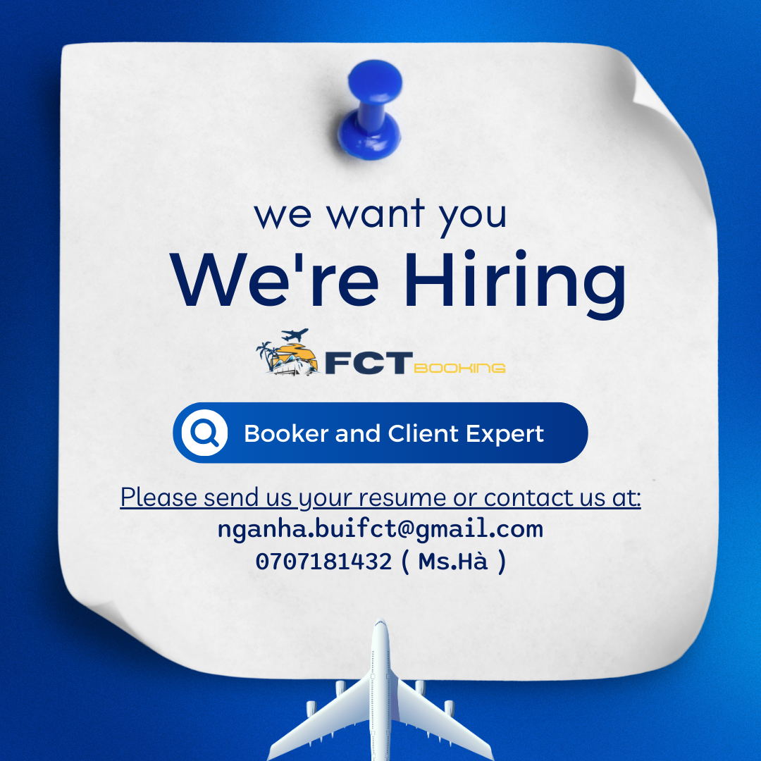 TUYỂN CỘNG TÁC VIÊN BÁN VÉ MÁY BAY